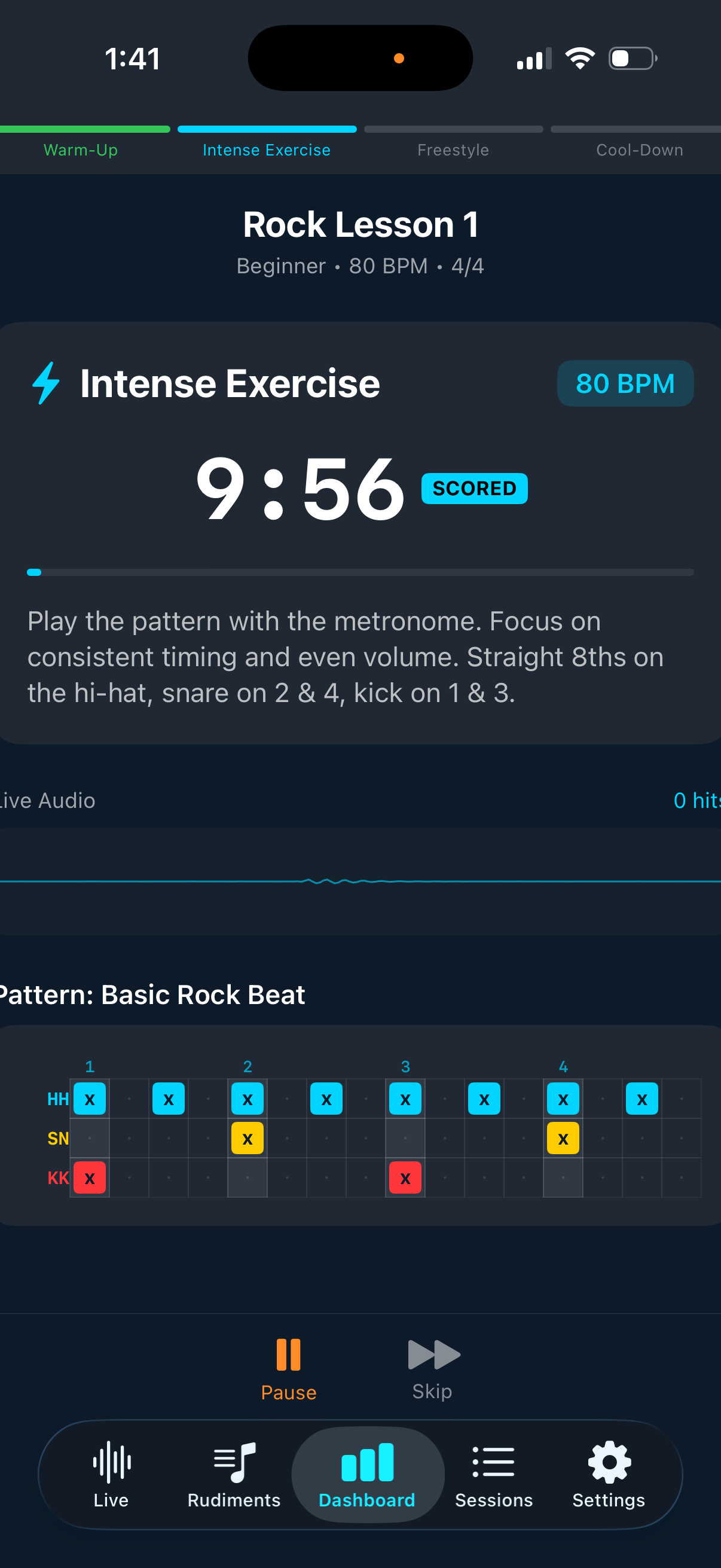 StickPulse Drum Grid Notation